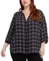 Nydj Semisheer Pintuck Blouse In Lattice