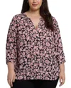 Nydj Plus Size Pintuck V-neck Top