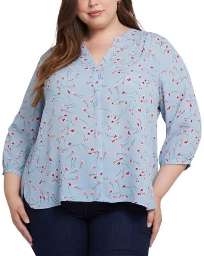 NYDJ NYDJ PLUS PINTUCK BLOUSE