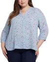 Nydj Plus Size Pintuck Blouse