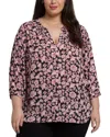 Nydj Plus Size Pintuck V-neck Top