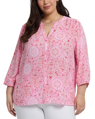 Nydj Pintuck Blouse In Isla Magic