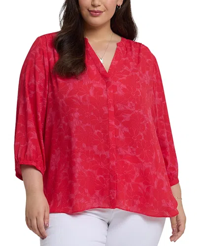Nydj Pintuck Blouse In Valencia