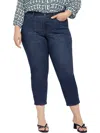 NYDJ PLUS PIPER WOMENS LIFT TUCK TECHNOLOGY RELAXED ANKLE JEANS