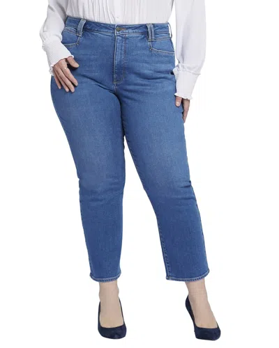 Nydj Plus Relaxed Rockford Ankle Square Jean In Blue