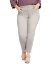 Nydj Plus Womens Relaxed Ankle Straight Leg Jeans In Red
