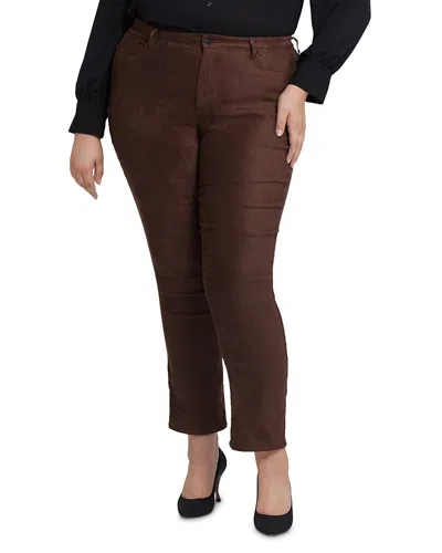 Nydj Sheri High Rise Slim Jeans In Dark Chocolate