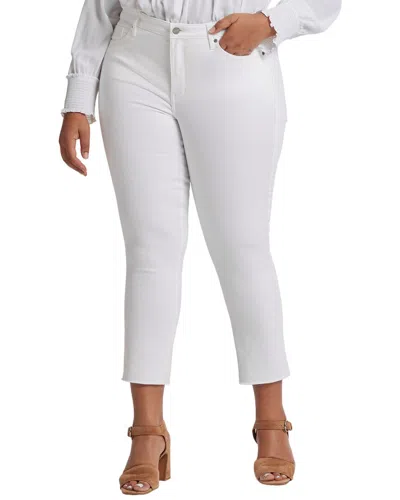 Nydj Plus Sheri Optic White Ankle Crop Jean