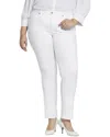 Nydj Plus Marilyn Womens Petite High Rise Straight Leg Jeans