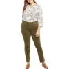 Nydj Plus Sheri Slim Womens Tummy Slimming Corduroy Skinny Pants In Pink