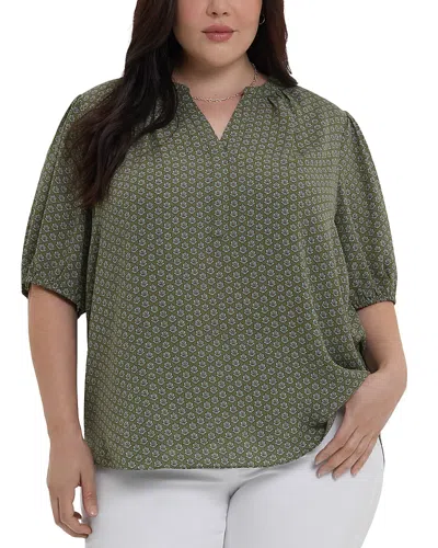 NYDJ SHORT PUFF SLEEVE POPOVER TOP