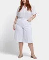 Nydj Plus Size Amelia Culotte Capri Jeans In White