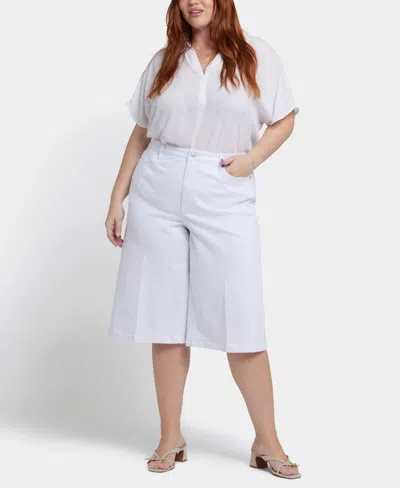 Nydj Plus Size Amelia Culotte Capri Jeans In White