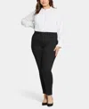 Nydj Sheri Slim Faux Suede Pants In Black Rinse