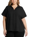 Nydj Plus Size Becky Blouse In Black