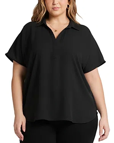 Nydj Size Becky Blouse In Black