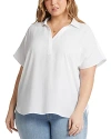 Nydj Plus Size Becky Blouse In Optic White