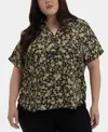Nydj Plus Size Becky Short Sleeve Pullover Top In Black