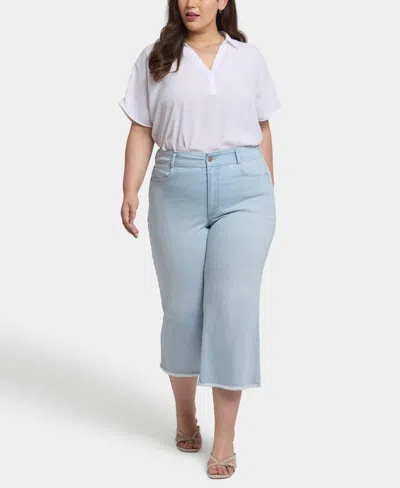 Nydj Plus Size Brigitte Wide Leg Capri Jeans In Blue