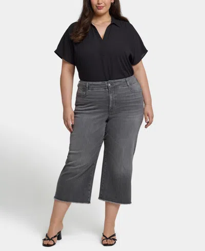 NYDJ PLUS SIZE BRIGITTE WIDE LEG CAPRI JEANS