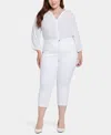Nydj Chloe High Waist Release Hem Capri Jeans In Optic White