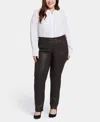 Nydj Marilyn Straight Jean In Cordovan Coated