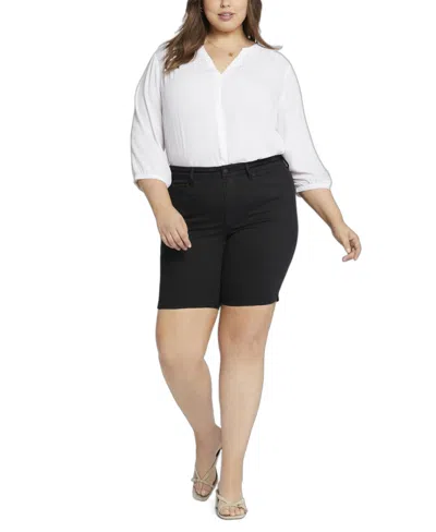 Nydj Plus Size Ella Denim Shorts With Side Slits
