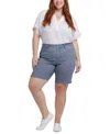 Nydj Plus Size Ella Denim Shorts With Side Slits
