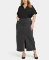 Nydj Plus Size High Rise Long Skirt In Cloud Stone