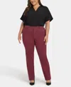 Nydj Plus Size High Rise Marilyn Straight Jeans In Brown