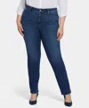 Nydj Marilyn Hollywood High Waist Straight Leg Jeans In Gold Coast