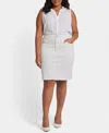 Nydj Plus High-rise Hollywood Waist Skirt In Beach Cruise Stripe