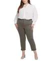 Nydj Plus Size Margot Girlfriend Pull On Jeans In Gray