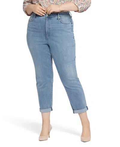Nydj Plus Size Margot Girlfriend Rolled Cuffs Jeans In Angel