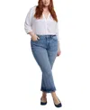 Nydj Plus Size Marilyn Ankle Straight Pull On Jeans In Blue