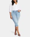 Nydj Plus Size Marilyn Crop Cuff Denim Jeans In After Glow