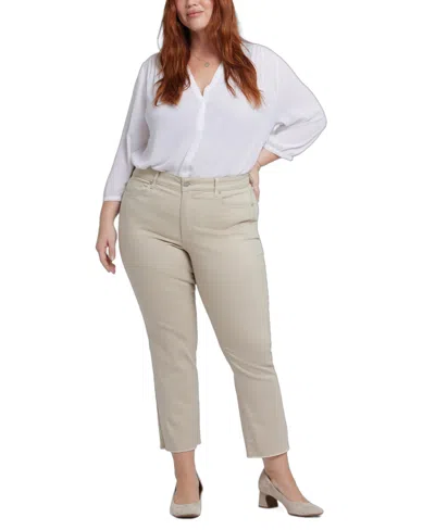 Nydj Plus Size Marilyn Straight Ankle Jeans In Neutral
