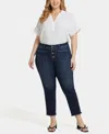 Nydj Marilyn Geometric Tape Patch Pocket Ankle Jeans In Lotus Gardens