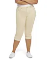 Nydj Plus Size Marilyn Straight Crop Cuff Jeans In Butter