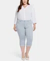 Nydj Plus Size Marilyn Straight Crop Cuff Jeans In Sea Ice