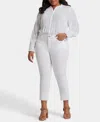 Nydj Plus Size Marilyn Straight Crop Jeans In White