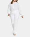 Nydj Plus Size Marilyn Straight Jeans In Optic White
