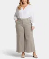 Nydj Plus Size Mona Wide Leg Trouser Ankle Jeans In Boardwalk Stripe