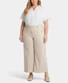 Nydj Mona High Waist Ankle Wide Leg Trouser Jeans In Neutral