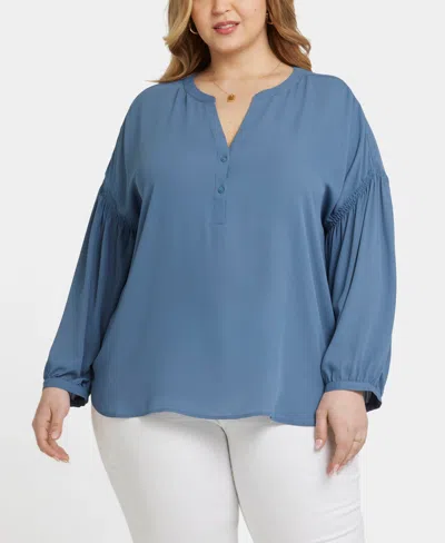 NYDJ PLUS SIZE PAULINA PEASANT BLOUSE