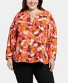 Nydj Paulina Peasant Blouse In Gingervale