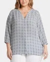 Nydj Plus Size Pintuck Blouse In Early Bird