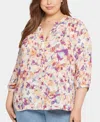 Nydj Semisheer Pintuck Blouse In Harlowe Hill