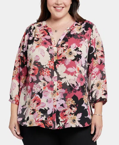 Nydj Plus Size Pintuck Blouse In Helena