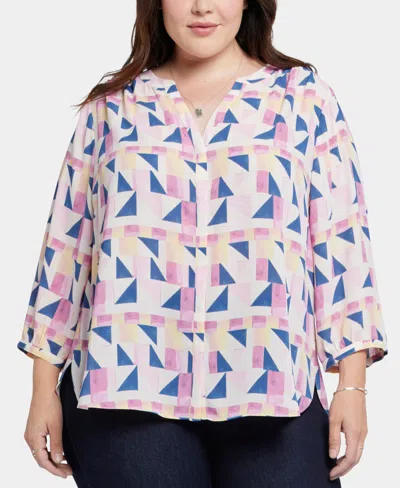 Nydj Plus Size Pintuck Blouse In Marquette